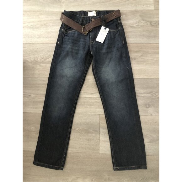 Boys 10 Jeans NEW Alexander Julian Colours Classic Straight Denim Belt - Picture 1 of 5